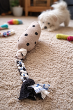 Slitstark hundleksak i rep för lek och aktivering av hund