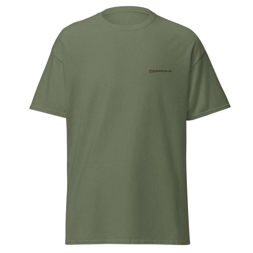 ohana t-shirt ingen lämnas kvar framsida