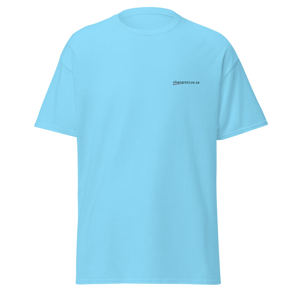 ohana t-shirt ingen lämnas kvar framsida